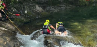 Salvato turista nel torrente San Bernardino